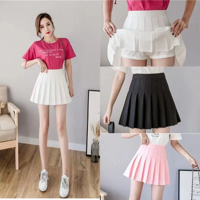 New Style Fashion Summer Sexy Kawaii Sweet Retro Bottoms Casual Outfits Ladies Streetwear Female Girls Women Mini Short Skirts